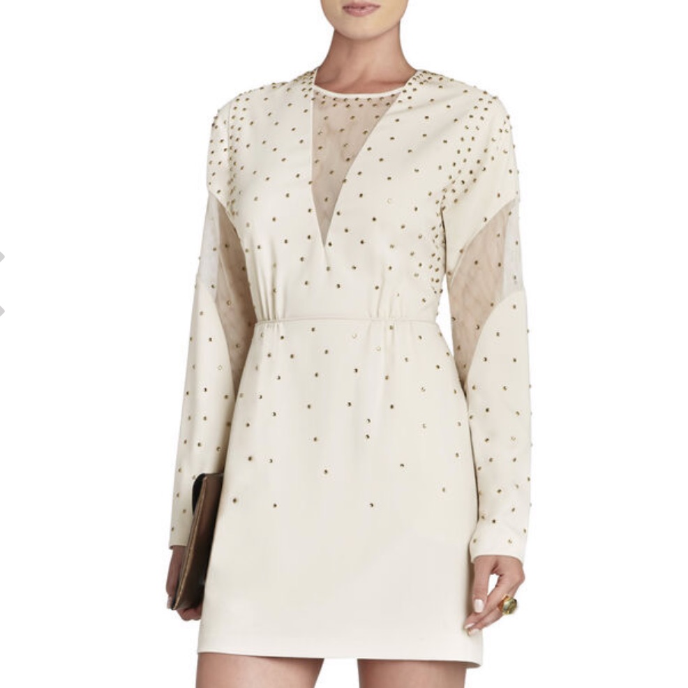 Nwt Bcbgmaxazria Lake Rhinestone Dress Xs